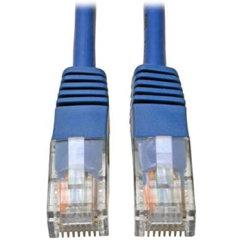 Tripp Lite Cat5e 350MHz Molded Patch Cable (RJ45 M/M) - Blue, 1-ft.(N002-001-BL)