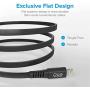 i2GO Lightning Flat Cable (4ft), iPhone Charger MFi Certified for iPhone 12/12 Pro/ 12 Pro Max/ 12 Mini/ 11 Pro Max/ 11 Pro/ 11/ X/ 8 Plus/ 8/7/ 7 Plus/iPad and More - Black