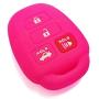 2Pcs Coolbestda 4buttons Key Fob Cover Skin Remote Case Keyless Entry Jacket Bag for Toyota Camry SE LE Avalon Corolla RAV4 Venza Highlander Sequoia HYQ12BDM Rose Black
