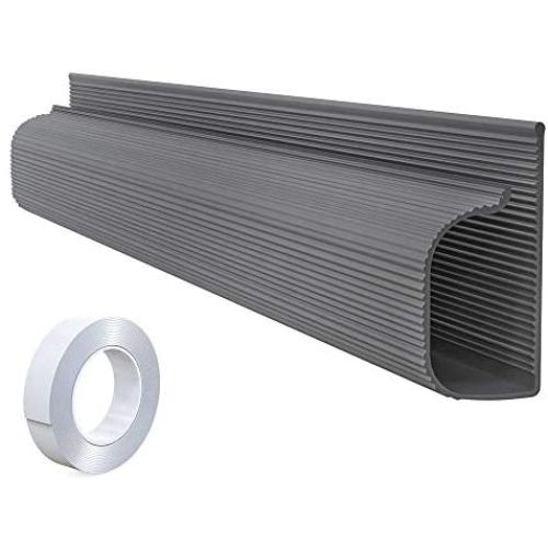 Updated 94'' J Channel Cable Raceway - Desk Cord Organizer - Computer Cable Management Under Desk with 196'' Mounting Tape - 6 Count Desk Cable Tray for Office, Home (6X 15.7 Each, Medium, Grey)