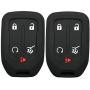 2Pcs Coolbestda Silicone Keyless Remote Entry Cover Accessories Protector Holder Case for GMC Acadia Terrain Yukon Chevrolet Suburban Tahoe HYQ1AA 13584502 1551A-AA
