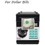 HeQiao Digital Coin Bank Electronic Auto-scrolled Paper Money Banks Password Safe Piggy Bank for Boys (Black)