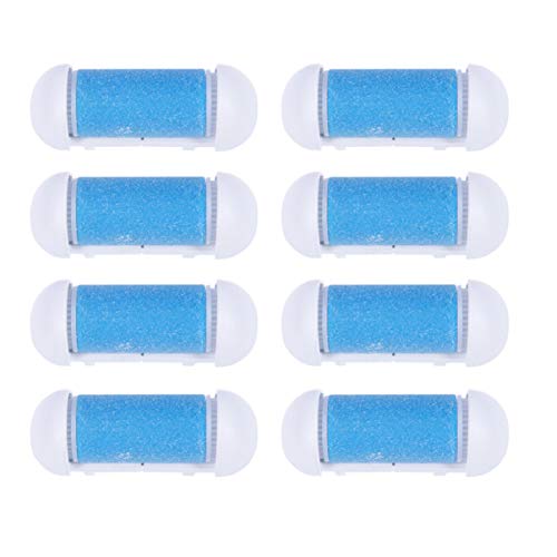 Beaupretty 10pcs Replacement Roller Refill Heads Coarse Replacement Roller Refill Heads for Electronic Foot File (Sky-blue)