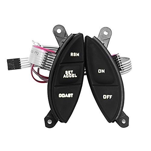 VOFONO Steering Wheel Mounted Cruise Control Switch Kit Fit for Ford 1998-2003/ Ranger 2001-2005/ Explorer Sport Trac F150 Mercury Mountaineer Compatible with Mazda B3000| P/N: F87Z9C888BB