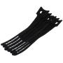 Monoprice Hook & Loop Fastening Cable Ties 6inch, 10pcs/Pack - Black