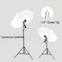 Emart 8.5 x 10 ft Backdrop Support System, Photography Video Studio Lighting Kit Umbrella Softbox Set Continuous Lighting for Photo Studio Product, Portrait and Video Shooting Photography