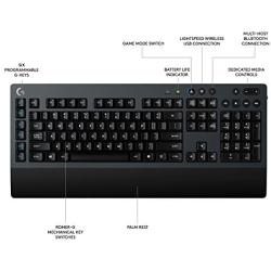 Logitech G613 LIGHTSPEED Wireless Mechanical Gaming Keyboard, Multihost 2.4 GHz + Blutooth Connectivity - Black
