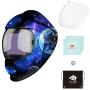 Tekware Large Viewing Screen Welding Helmet Auto Darkening, Luminous True Color Welding Hood Solar Powered, Hemispherical 4C Lens, 4 Arc Sensor Variable Shade 4~5/9-9/13 for TIG MIG Arc Welders Mask
