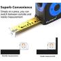 MulWark 16ft Digital Tape Measure, Large LCD Digital Display with Backlight, Feet/Inch/Metric Unit Conversion, Centerline Calculation, Inside/Outside Measurement | Measuring Tape for Construction