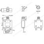 Thermal Circuit Breaker, DIYhz 15 Amp 32V DC 125/250VAC 50/60Hz Push Button Manual Reset Circuit Breaker with Quick Connect Terminals and Waterproof Button Transparent Cap
