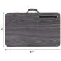 LapGear Elevation Lap Desk with Booster Cushion -Gray Woodgrain - Fits up to 17.3 Inch Laptops - Style No. 87965