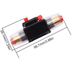 smseace 50A Manual Reset Circuit Breaker with Wrench Used for Car Audio, Stereo Switch and Solar Inverter System Multiple Current Options Circuit Breaker 5i-958Z-50A