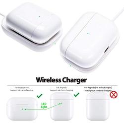 Airpods Pro Charger, Wireless Charger for Airpods/Airpods Pro Case, Wireless Charging Station for Airpods Earbuds, Wireless Charger Pad for Airpods Pro Earpods White