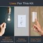 RunLessWire Simple Wireless Switch Kit, Self-Powered Rocker Switch, No Wire Light Control Kit