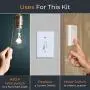 RunLessWire Simple Wireless Switch Kit, Self-Powered Rocker Switch, No Wire Light Control Kit