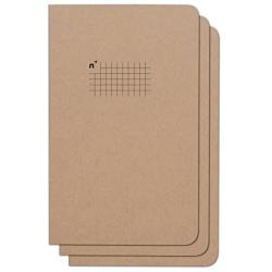 Northbooks Graph Paper Notebook Journal | 5x8 Grid Notebooks | Soft Cover Eco-Friendly Premium Recycled Cream Color Paper 96-Pages | Made in USA | 3-Pack