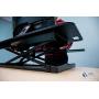 Amer EZriser36 Height Adjustable sit/Stand Desk Computer Riser, Dual Monitor Capable, 37.5'' Wide with Keyboard Tray - Black Finish