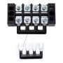 8 Pack (4 Sets) 15A, 3 4 5 6 Positions Dual Row 600V 15A Screw Terminal Strip Blocks with Cover + 400V 15A 3 4 5 6 Positions Pre-Insulated Terminals Barrier Strips