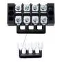 8 Pack (4 Sets) 15A, 3 4 5 6 Positions Dual Row 600V 15A Screw Terminal Strip Blocks with Cover + 400V 15A 3 4 5 6 Positions Pre-Insulated Terminals Barrier Strips