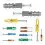 HongWay 370pcs Plastic Drywall Wall Anchors Kit with Screws, Includes 5 Different Size Anchors and Screws