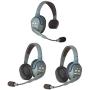 Eartec UL312 UltraLITE Full Duplex Wireless Intercom 2 Way Communication System for 3 Users - 1 ULSM Single-Ear Master Headset and 2-Pack of ULDR Dual Ear Remote Headsets