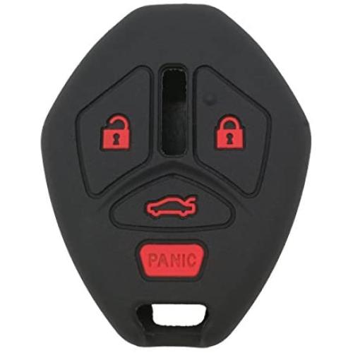 Coolbestda Silicone Key Fob Remote Skin Cover Case Protector Keyless Jacket for Mitsubishi Eclipse 2006-2012 Endeavor 2006-2011 Galant 2006-2012 Lancer Outlander 2007-2013