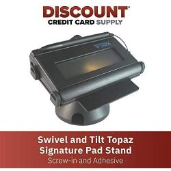 DCCStands Low Swivel and Tilt Topaz Signature Pad Stand, Screw-in and Adhesive