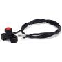 JFG RACING CNC Universal Motorcycle Engine Stop Start Kill Switch Button Dirt Pit Bike Quad (Black)