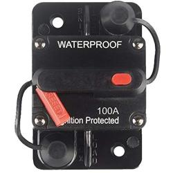 OUHL 100 Amp Circuit Breaker Manual Reset 30-250A for Car Truck Rv ATV Marine Trolling Motors Boat Vehicles,12V-48V DC Waterproof (100A)