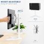 VIVO Single 13 to 32 inch Monitor Desk Stand, Freestanding VESA Steel Mount Base, Adjustable Height, Tilt, Swivel, Rotation, White STAND-V001HW