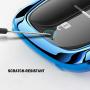 K LAKEY Key Fob Cover, Compatible with Key fob case Malibu Camaro Cruze Spark Volt Sonic Trax Equinox, Smart Car Key Soft TPU Case Shell Protector Key Fob with Alloy Keychain Blue Silver