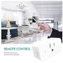 WiFi Smart Plug, LINGANZH Smart Socket Compatible with Alexa Echo Google Home, Mini WiFi Plug Timer Schedule Remote Control from Anywhere, No Hub Required