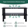 Monitor Stand Riser, 3 Height Adjustable, 2 Packs, Stable Black Metal Construction and perforated ventilation holes Adjustable in Three Heights. Perfect for Computer Monitor Small Printers and Laptops