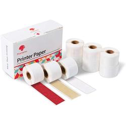 Phomemo Sticker Paper- Sticker Fully Transparent Thermal Film/Sticker Gold Powder Thermal Film/Red Button with Red Heart, 15mm x 3.5m for Phomemo M02 Pro/M02S Printer, 3 Rolls of Each, Total 9 Rolls