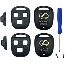 Replacement Keyless Entry Remote Control Key Case Fit for Lexus ES GS GX IS LS LX RX SC Key Fob Cover Case Without Blade(2PCS)