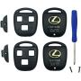 Replacement Keyless Entry Remote Control Key Case Fit for Lexus ES GS GX IS LS LX RX SC Key Fob Cover Case Without Blade(2PCS)