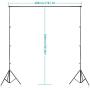 Neewer Photo Studio 8.5 X 10 feet/2.6 X 3 Meters Backdrop Stand Background Support System with 6 X 9 feet/1.8 X 2.8 Meters Fabric Backdrop (White, Black, Green) for Portrait Product Video Shooting