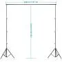 Neewer Photo Studio 8.5 X 10 feet/2.6 X 3 Meters Backdrop Stand Background Support System with 6 X 9 feet/1.8 X 2.8 Meters Fabric Backdrop (White, Black, Green) for Portrait Product Video Shooting