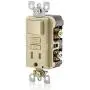 Leviton GFSW1-I Self-Test SmartlockPro Slim GFCI Combination Switch Tamper-Resistant Receptacle with LED Indicator, 15-Amp, Ivory