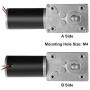 uxcell Double Shaft Worm Gear Motor DC 12V 250RPM High Torque Speed Reduction Motor with Metal Gearbox