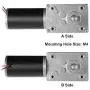 uxcell Double Shaft Worm Gear Motor DC 24V 15RPM High Torque Speed Reduction Motor with Metal Gearbox