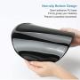 ITNRSIIET Mouse Pad, Ergonomic Mouse Pad with Gel Wrist Rest Support, Gaming Mouse Pad with Lycra Cloth, Non-Slip PU Base for Computer, Laptop, PC, Home, Office & Travel, Black