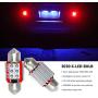 Phinlion Super Bright DE3175 LED Blue Bulb 3030 6-SMD Festoon 1.25'' 31mm DE3021 DE3022 LED Bulbs for Car Interior Map Reading Dome Trunk Courtesy Light, Pack of 4