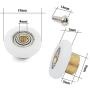 Set of 4 Dia 19mm Stainless Steel Shower Door Wheels Rollers Runners, White, 19mm x 5mm (Stainless steel-4PCS)