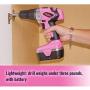 Pink Power Drill PP182 18V Cordless Electric Drill Driver Set for Women - Tool Case, 18 Volt Drill, Charger and 2 Batteries