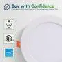 Freelicht 12 Pack 6 Inch Ultra-Thin LED Recessed Ceiling Light with Junction Box, 12W Eqv 110W, 3000K Warm White Dimmable Can-Killer Downlight, 850LM High Brightness - ETL and Energy Star
