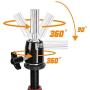 GEX Multifunction Mannequin Tripod (Camera) Stand Canvas Block Training Doll Manikin Head Wig Stand for Cosmetology Hairdressing (Black)