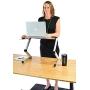 WorkEZ Cool Adjustable Laptop Cooling Stand & Lap Desk Tray for Bed Couch with 2 Fans 3 USB Ports Mouse Pad. Ergonomic aluminum height tilt angle macbook riser portable standing desk converter,Silver