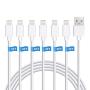 iPhone Charger, 6Pack 3FT Lightning Cable Sundix iPhone Charger Cable Charging Cord Compatible iPhone Xs MAX XR X 8 8Plus 7 7Plus 6s 6sPlus 6 6Plus SE 5 SE iPad iPod & More (White)