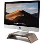 Oakywood Wooden Monitor Stand - Ergonomic iMac Computer Riser - Home Office Desk Accessories {Walnut}